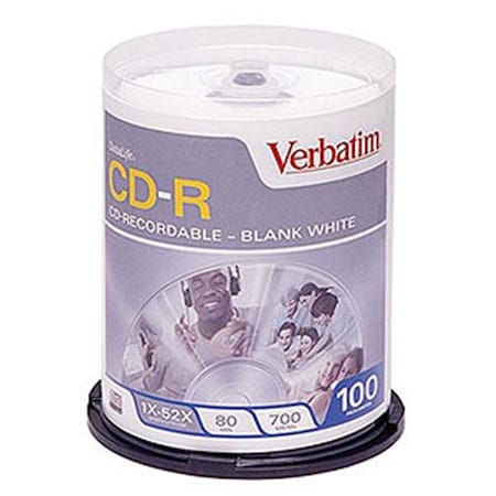 VERBATIM Verbatim CD-R 80min 700mb 52x 100pk Spindle 154 0663